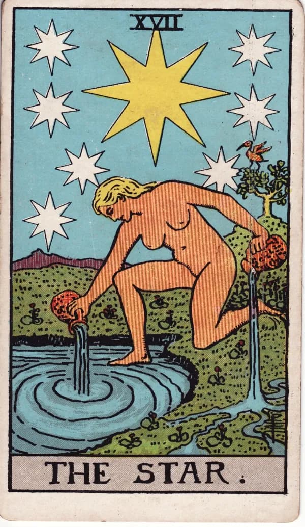 Carta A Estrela do tarot (arcano 17)