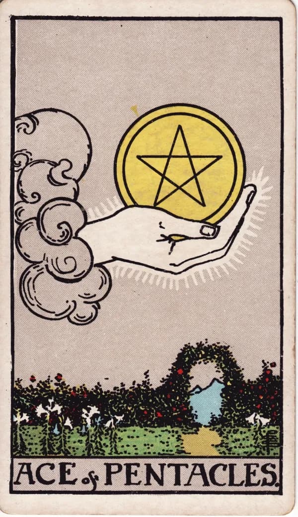 Carta Ás de Ouros do tarot