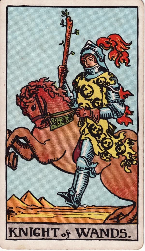 Carta Cavaleiro de Paus do tarot
