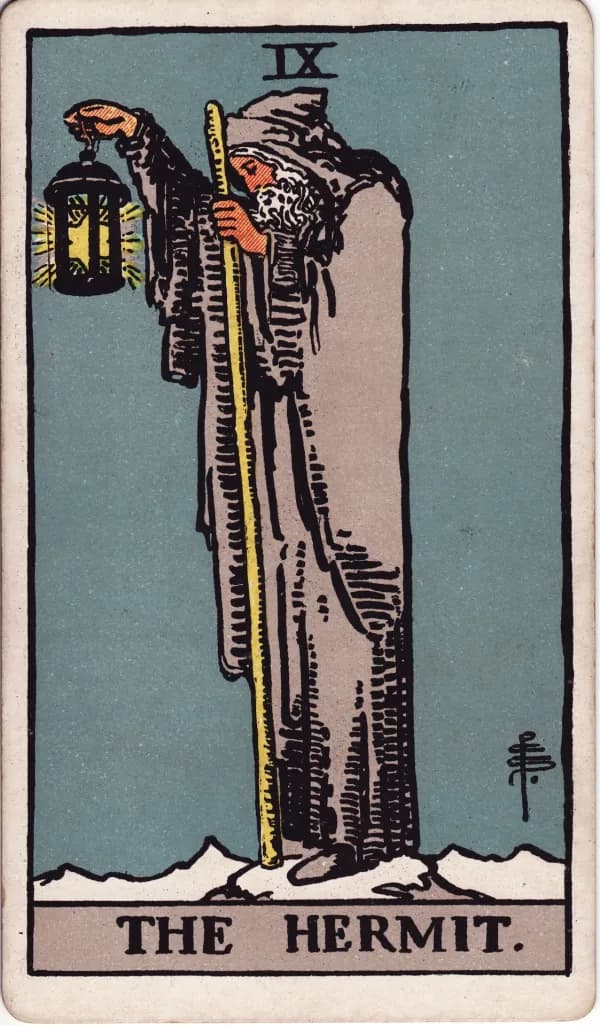 Carta O Eremita do tarot (arcano 9)