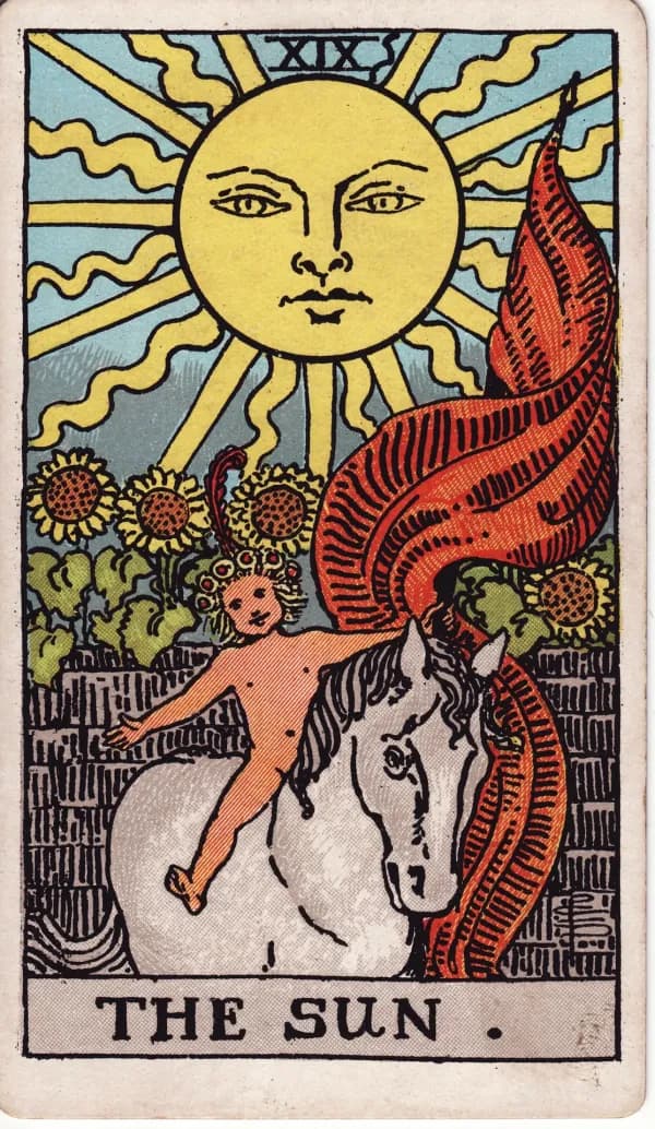Carta O Sol do tarot (arcano 19)