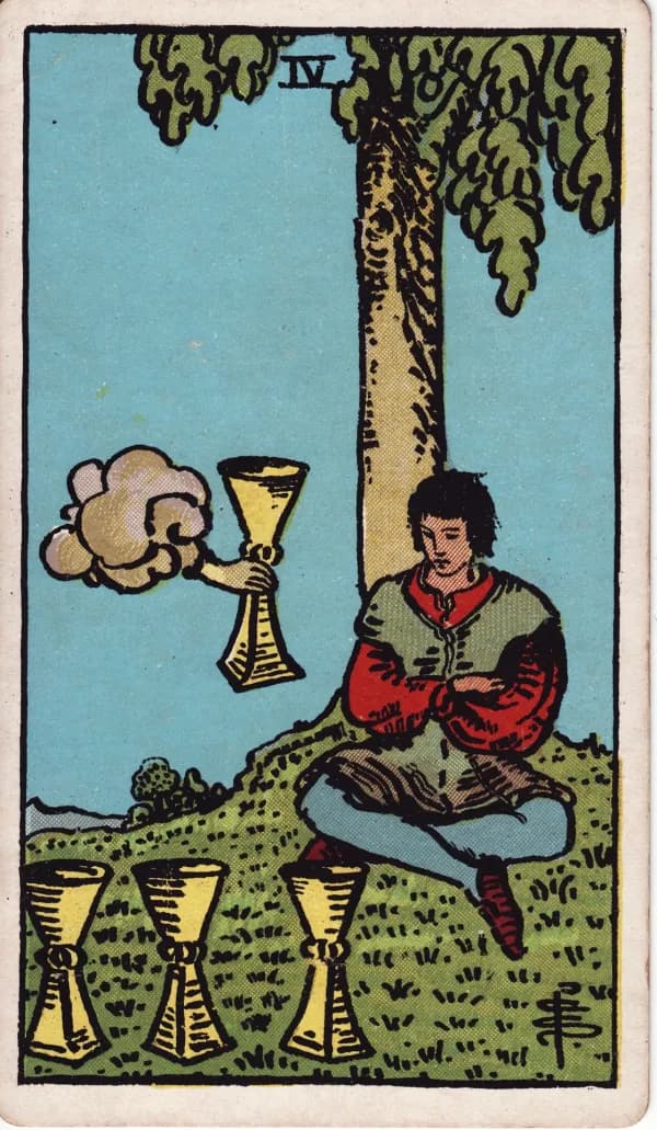 Carta Quatro de Copas do tarot