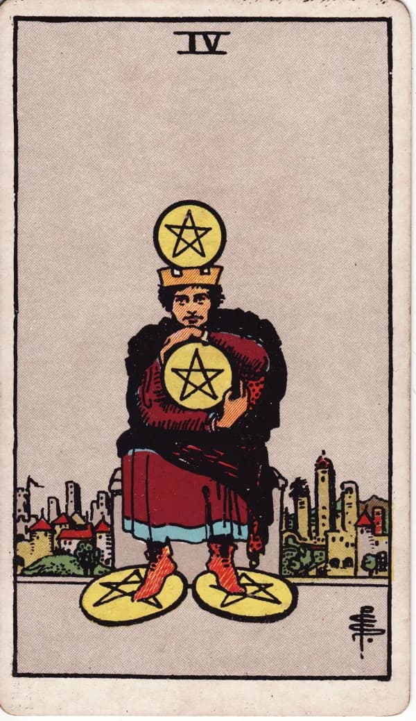 Carta Quatro de Ouros do tarot