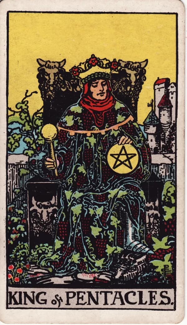 Carta Rei de Ouros do tarot