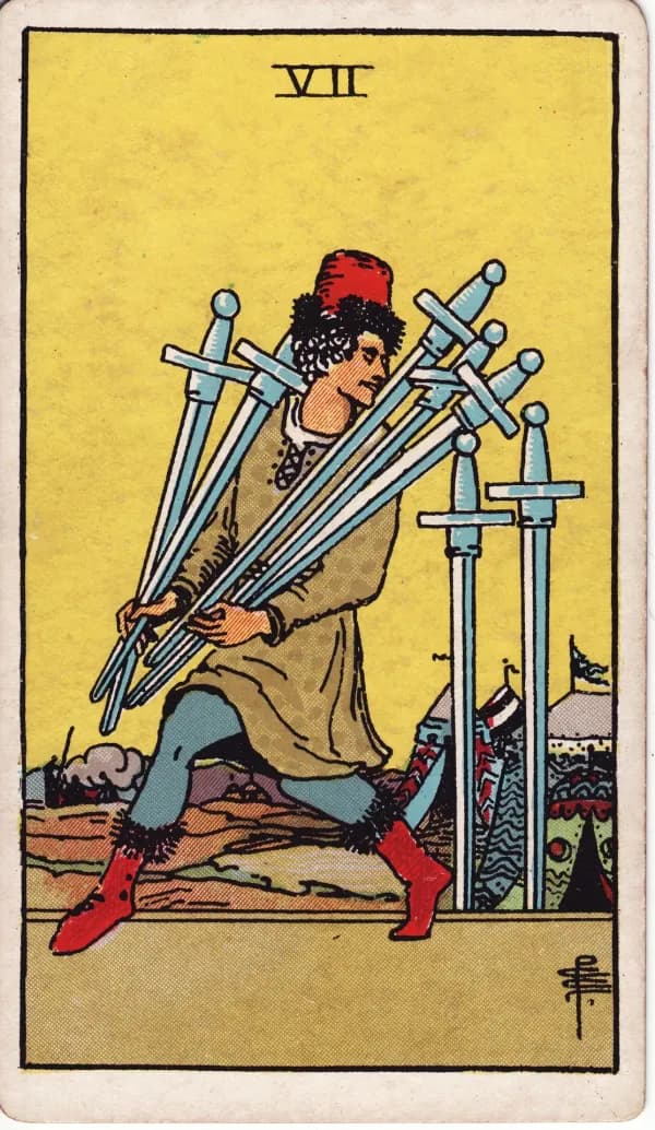 Carta Sete de Espadas do tarot