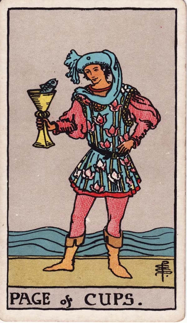 Carta Valete de Copas do tarot