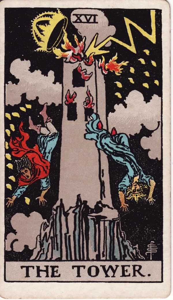 Carta A Torre do tarot (arcano 16)