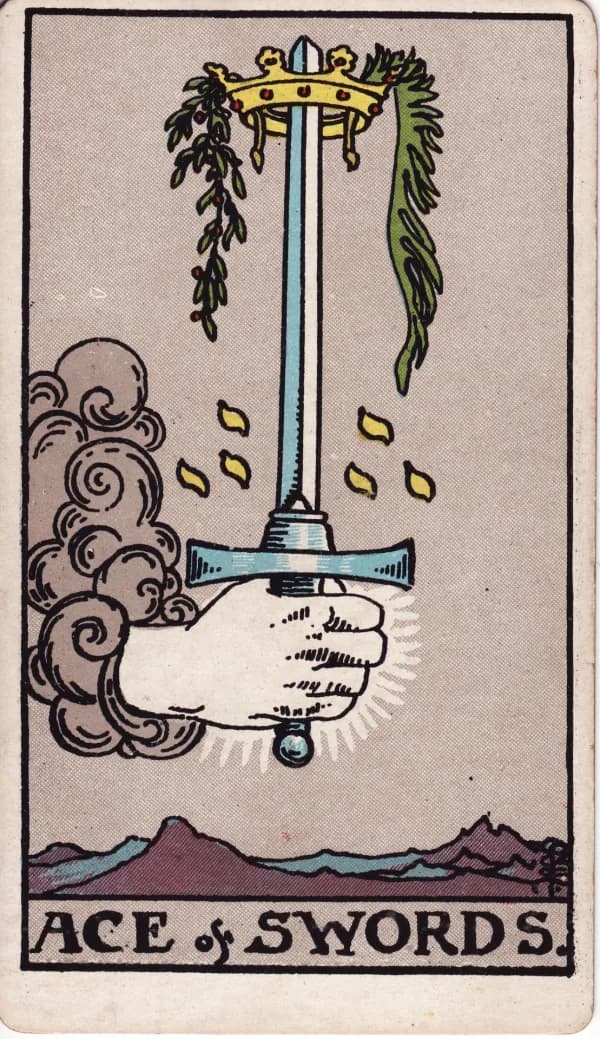 Carta Ás de Espadas do tarot