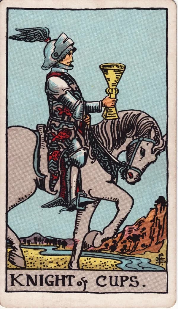 Carta Cavaleiro de Copas do tarot