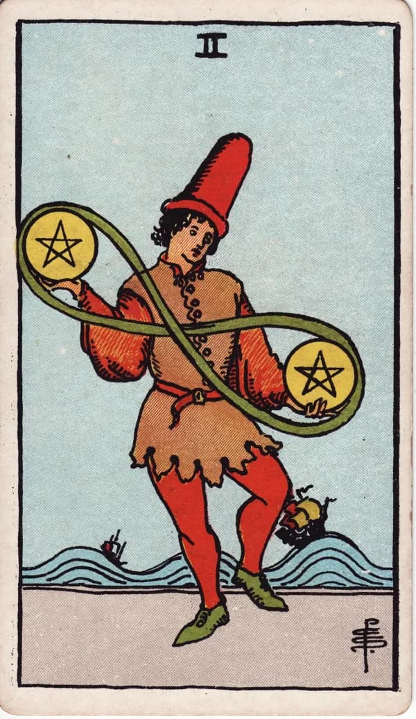 Carta Dois de Ouros do tarot