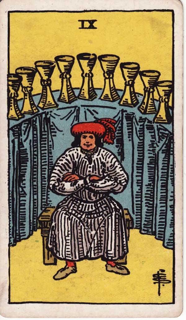 Carta Nove de Copas do tarot