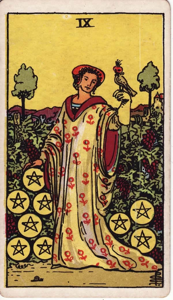 Carta Nove de Ouros do tarot