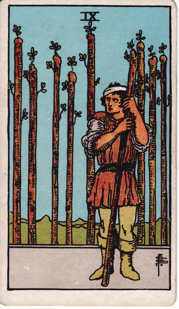 Carta Nove de Paus do tarot