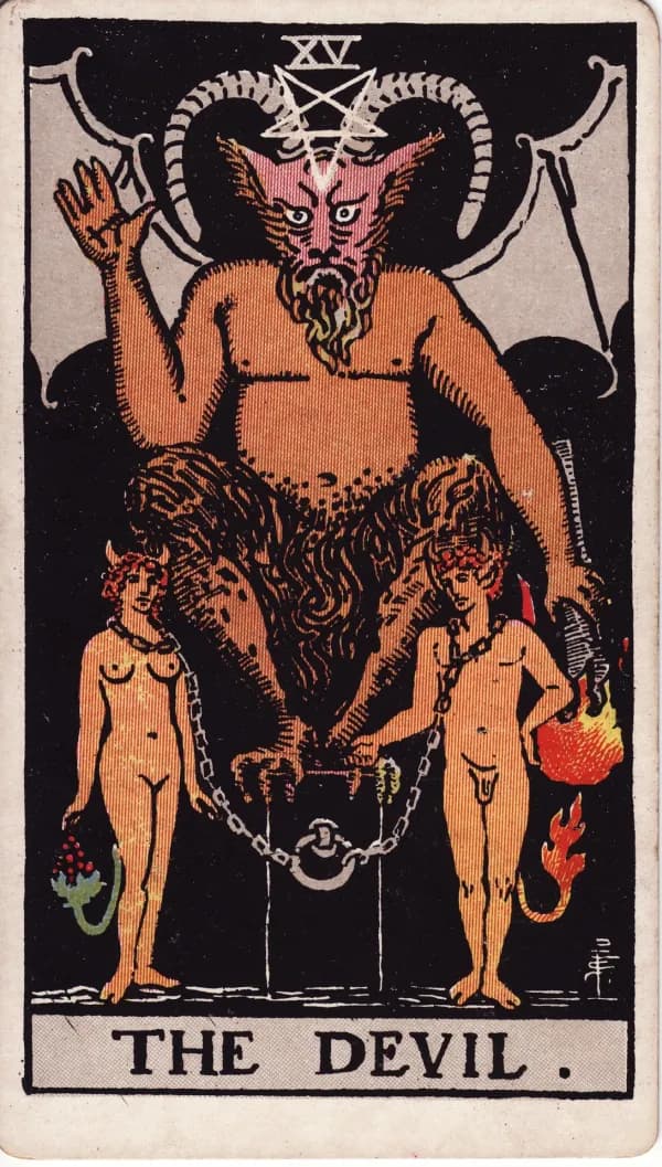 Carta O Diabo do tarot (arcano 15)