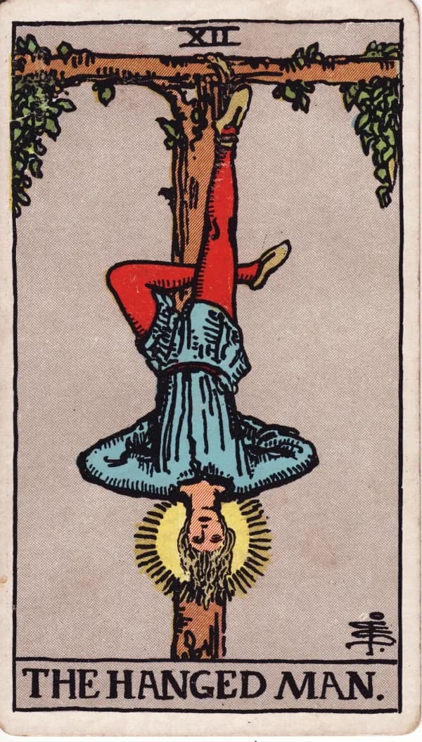 Carta O Enforcado do tarot (arcano 12)