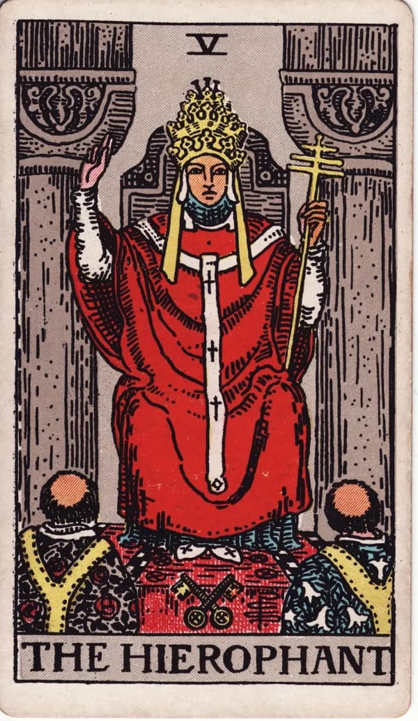 Carta O Hierofante do tarot (arcano 5)