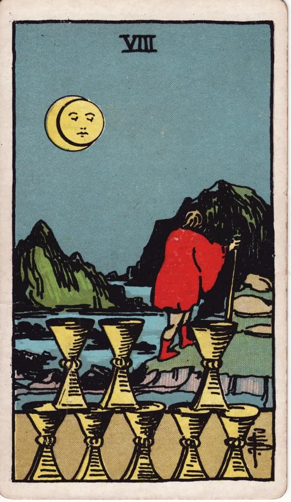 Carta Oito de Copas do tarot