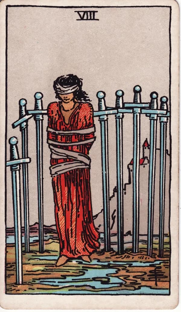 Carta Oito de Espadas do tarot