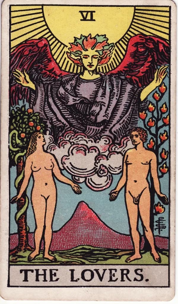 Carta Os Enamorados do tarot (arcano 6)