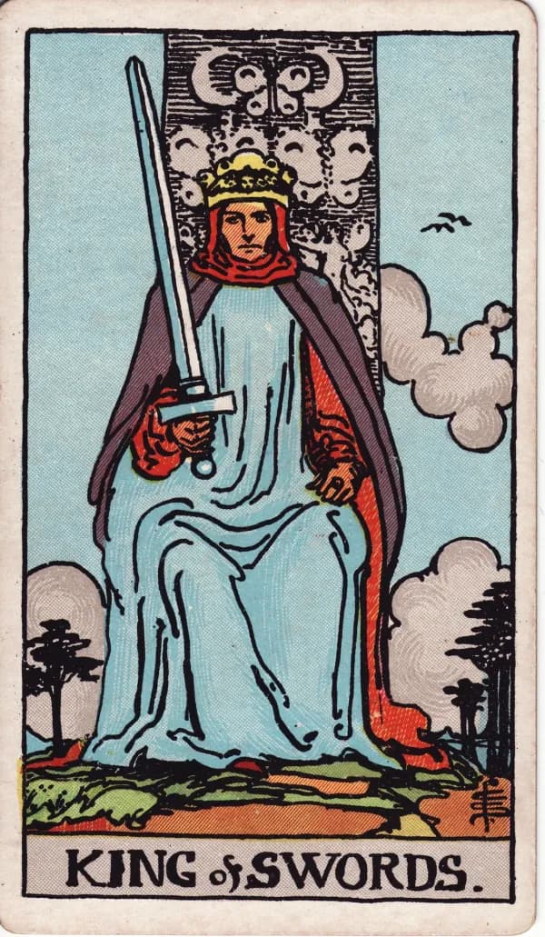 Carta Rei de Espadas do tarot