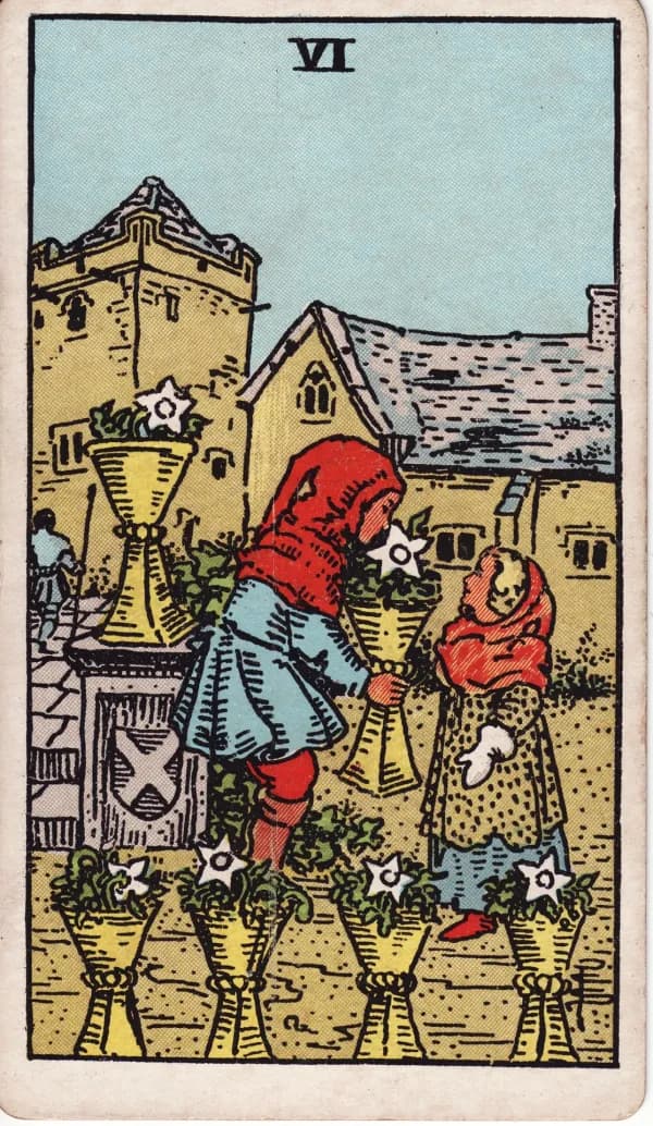 Carta Seis de Copas do tarot