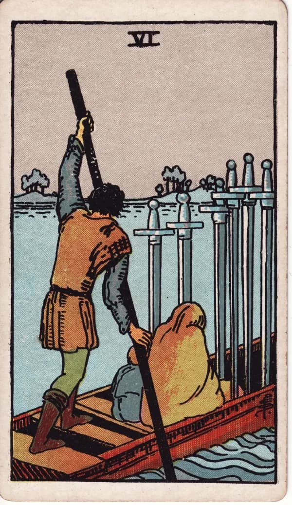 Carta Seis de Espadas do tarot