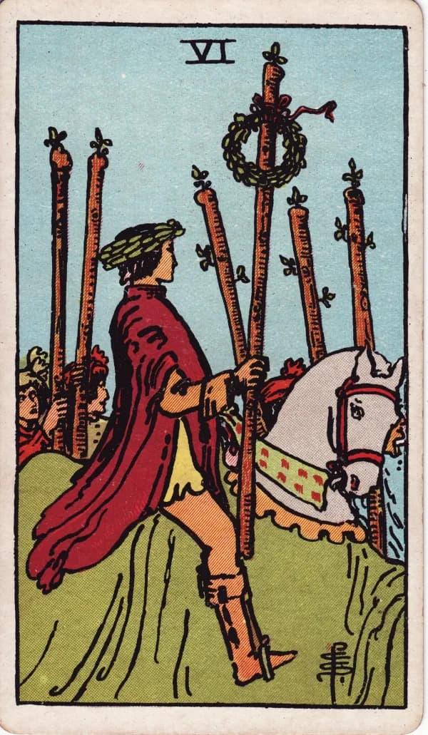 Carta Seis de Paus do tarot