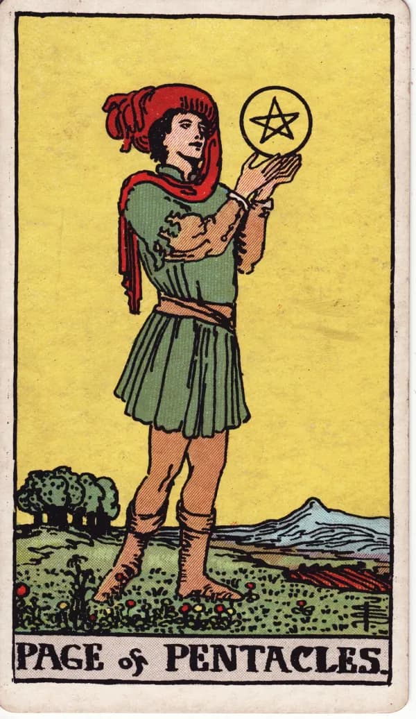 Carta Valete de Ouros do tarot